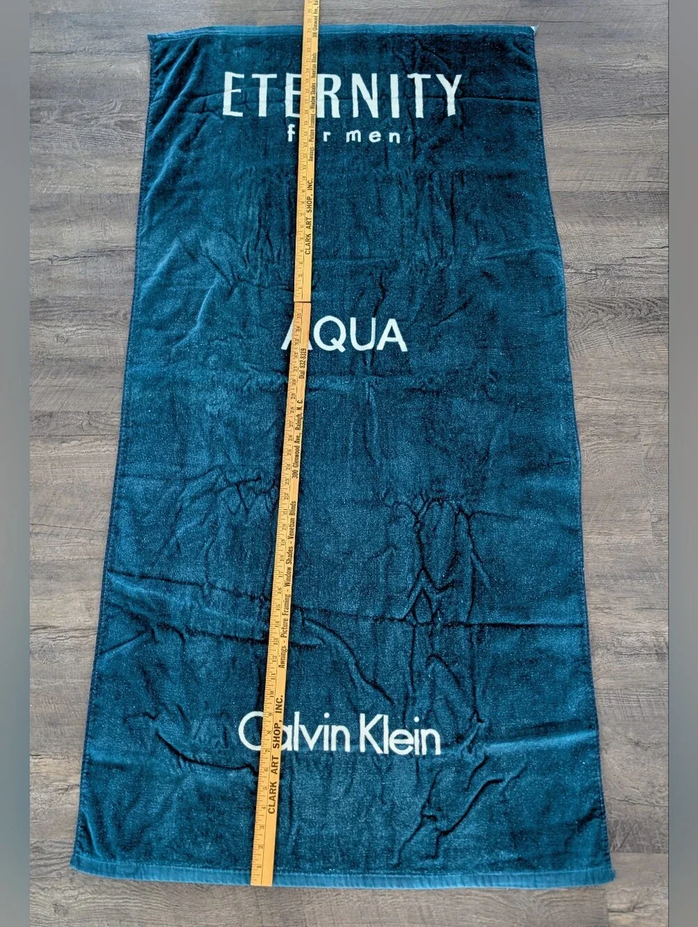 Vintage Calvin Klein Eternity For Men Aqua Cologne CK Beach/Bath Towel 60